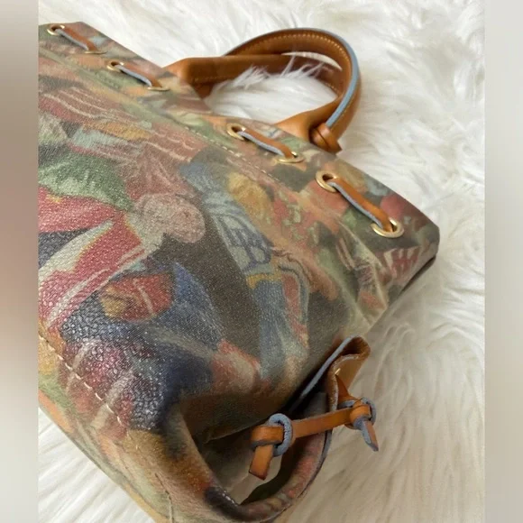 VINTAGE DOONEY & BOURKE BAG SATCHEL BUMBLE BEE LOGO TAG - Picture 8 of 10